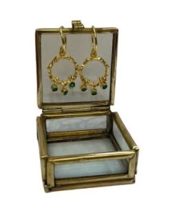 Boucle D'oreille Nori Hexagon Charms Agate