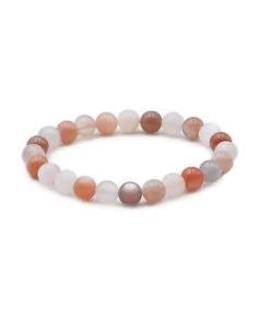 Bracelet Boule 8mm Pierre De Lune Multi Aa