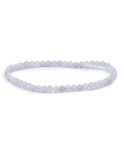 Bracelet Facetté 03mm Calcedoine Bleue A