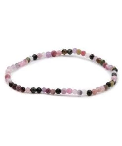 Bracelet Facetté 03mm Tourmaline Multicolor A