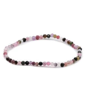 Bracelet Facetté 03mm Tourmaline Multicolor A 3 Bracelet Facetté 03mm Tourmaline Multicolor A