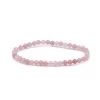 Bracelet Facetté 04mm Quartz Rose A