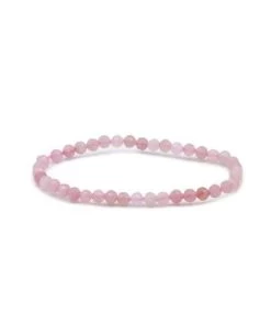 Bracelet Facetté 04mm Quartz Rose A