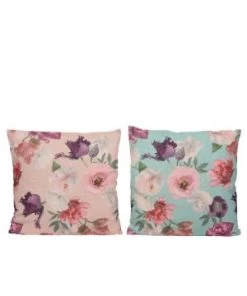 COUSSIN FLEURS 2COL 45X45CM