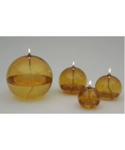 Lampe Huile Boule Jaune M