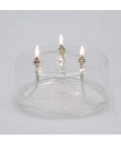 Lampe Huile Cylindre Transparent X3