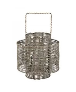 LANTERNE BAY NAT GRIS D39 H57