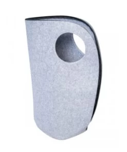 PANIER FEUTRE GRIS CLAIR POIGNEE RONDE