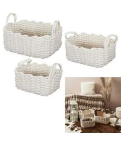 PANIER TRICOT BLANC GM