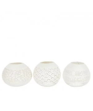 PHOTOPHORE NOIX COCO LIGNES BLANC 3 PHOTOPHORE NOIX COCO LIGNES BLANC