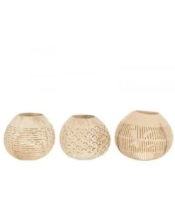 PHOTOPHORE NOIX COCO LIGNES NAT