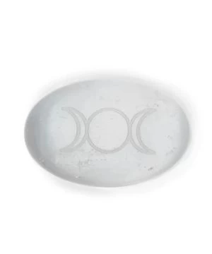 Pierre Sélénite Symbole Déesse Gravé 5x4x1.5 3 Pierre Sélénite Symbole Déesse Gravé 5x4x1.5