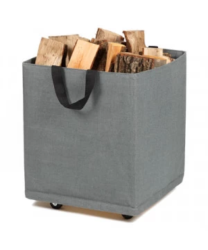 /Sac Jute Roulettes 45X45X50cm Anth 3 /Sac Jute Roulettes 45X45X50cm Anth