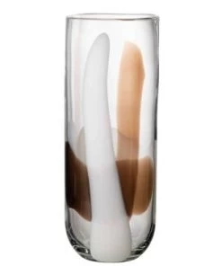 Vase Iggy Verre Blanc/marron L
