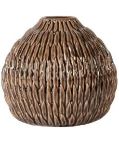 Vase Laurel D13 H11 Ceramique Brun