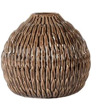 Vase Laurel D14.5 H15 Ceramique Brun 3 Vase Laurel D14.5 H15 Ceramique Brun