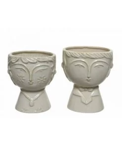 VASE PORCELAINE EMAILLE IVOIRE/NACRE H18