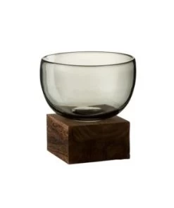 Vase+pi Lar Ve/bs Gris/marron Fonce L